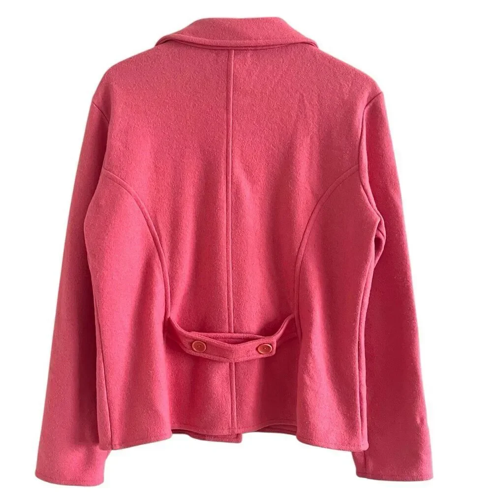 Vintage Talbots Wool Alpaca Knit Blazer M L Preppy Academia Old Money Heritage